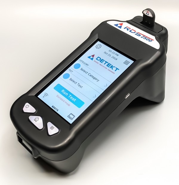 Lettore portatile di test lateral-flow in strisce-test per kit AuroFlow e Quick Afla M1