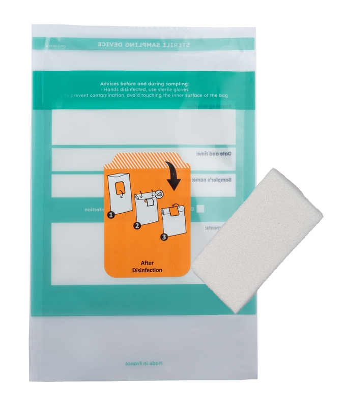 Spugnette sterili Sodibox in poliuretano per il campionamento microbiologico di superfici